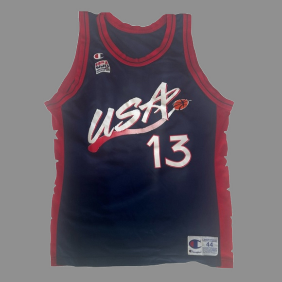 Shaquille O’Neil Vintage USA 1996 Olympic Gold Medal Champion Jersey